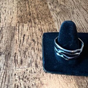 Stainless Steel Wave Design Ring